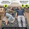 Ultralekki materac dmuchany dwuosobowy do spania na kemping i trekking HyperMotion Campmat – 190x120 cm – szary